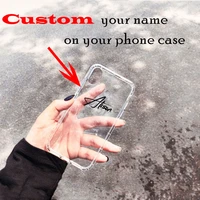 custom your name logo image on cases for iphone 11 pro max case for iphone xs max xs xr 678plus cover soft tpu diy name design