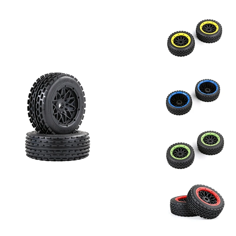 

Off-Road Front Tyres Thickened Wheel Set for 1/5 HPI ROFUN ROVAN KM BAJA 5B Rc Car Parts