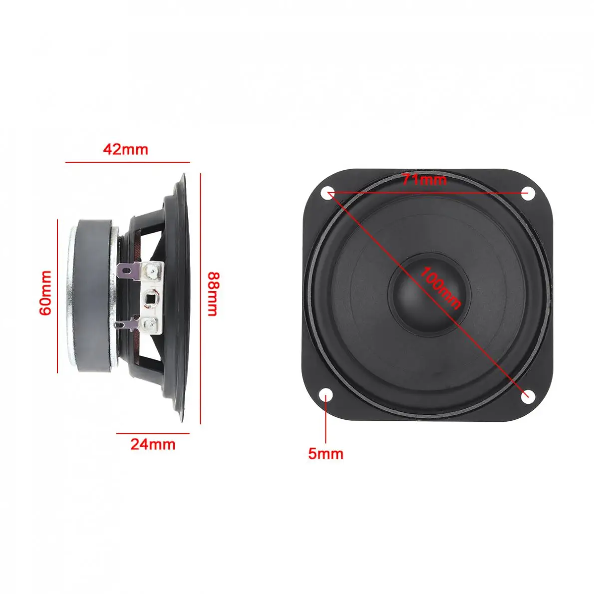 15 Вт Портативный твитер Полный частотный динамик резиновый автомобильный