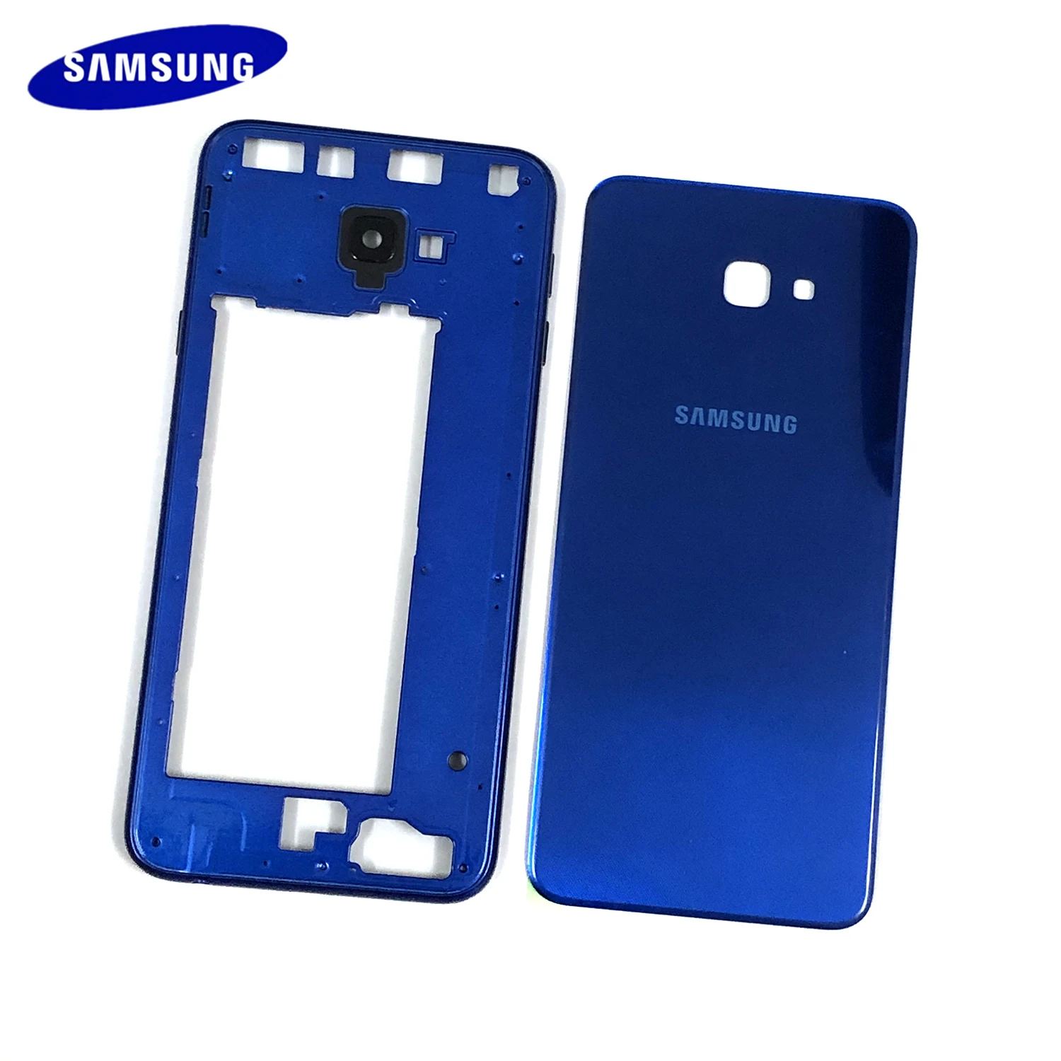 

For Samsung Galaxy J4+ J4 Plus J415 J415F J415FN Phone Housing Middle Frame + Battery Back Cover Lid Rear Door + Camera Lens