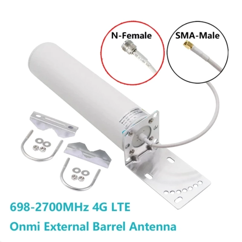 4G LTE Outdoor 698-2700MHz 12dBi Wideband Omni External Barrel Antenna with Dual SMA Male Connector for Router | Мобильные телефоны
