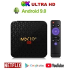 ТВ-приставка MX10 Plus на Android, 6K HD, четырехъядерный Allwinner H6, 4 ГБ 32 ГБ 64 ГБ, 2,4G и 5,0G, Wi-Fi, Bluetooth 4,0 Mx10 + Android 9,0