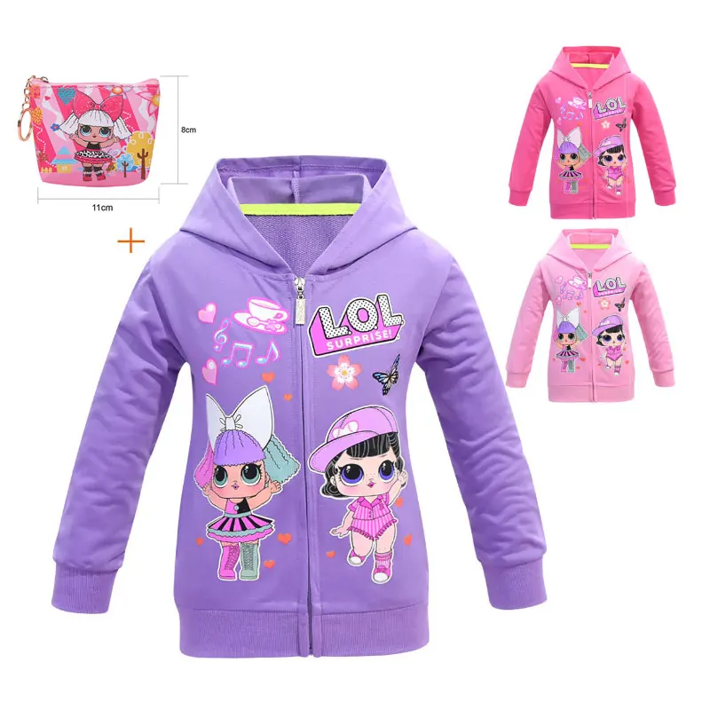 Новинка 2019 года куртка с капюшоном в виде куклы большими глазами на молнии