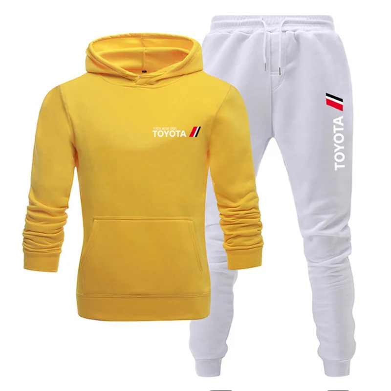 

BOLUBAO Brand Men Solid Color Casual Sets Autumn New Men's Hoodies + Pants Two-Piece Tracksuit Trendy Sportswear Set Male