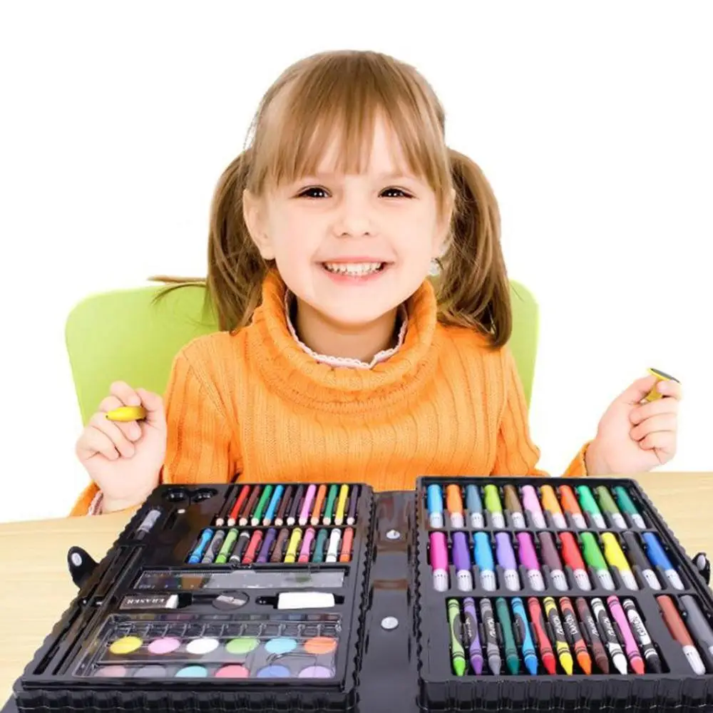 42/86pcs Children'S Watercolor Pen Painting Set Brush Crayon Oil Pastel Day Gift Christmas | Канцтовары для офиса и дома