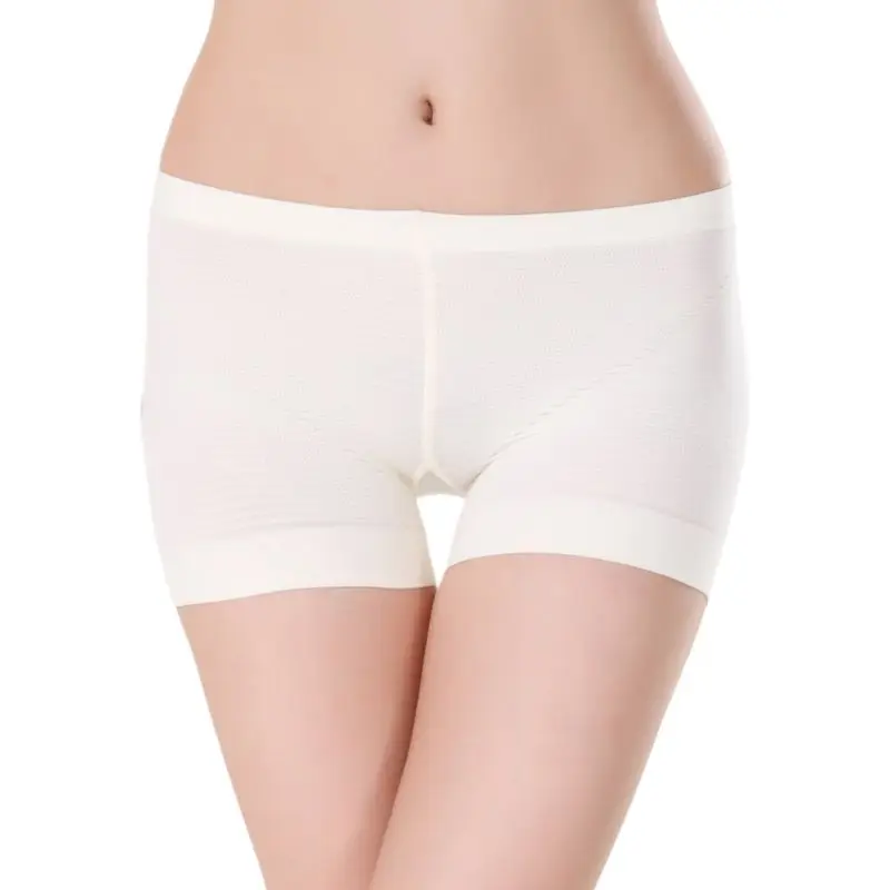 Женские Бесшовные трусы-шорты с завышенной талией однотонные | Женская одежда