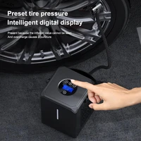 120 psi car air compressor inflator pump with lcd led lamp for car motorcycle bicycle tire inflatable wireless electric air pump