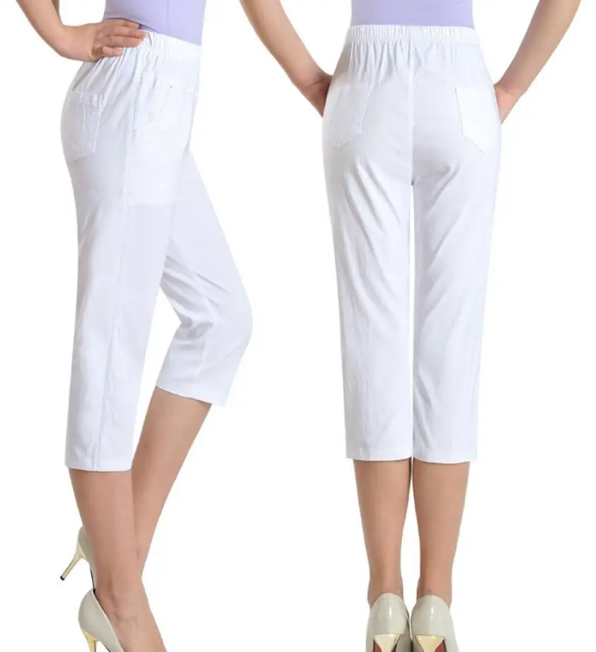 Женские Капри брюки новинка 2021 летние женские повседневные Прямые конфетных
