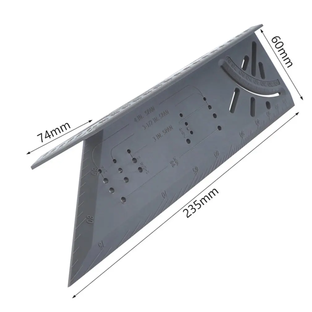 

3D Mitre Angle Measuring Ruler Scribe Mark Line Gauge Carpenter Ruler Square Layout Miter 45 And 90 Degrees Woodworking Scribe