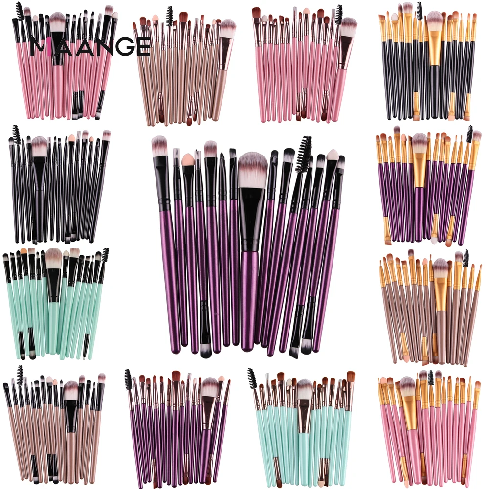 

MAANGE Pro 6/7/15Pcs Makeup Brushes Set Eye Shadow Foundation Powder Eyeliner Eyelash Lip Make Up Brush Cosmetic Beauty Tool Kit