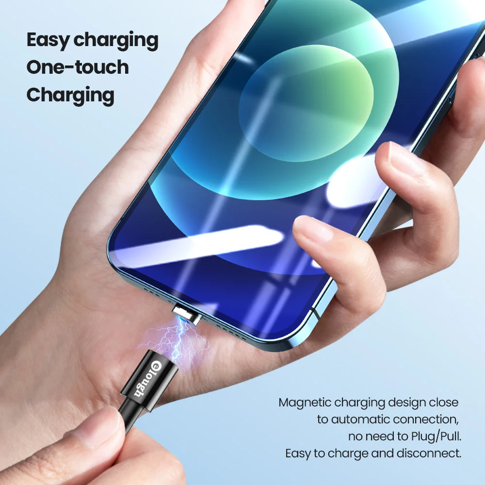 Зарядный кабель Elough магнитный USB Type-C Micro шнур для зарядного устройства провод iPhone