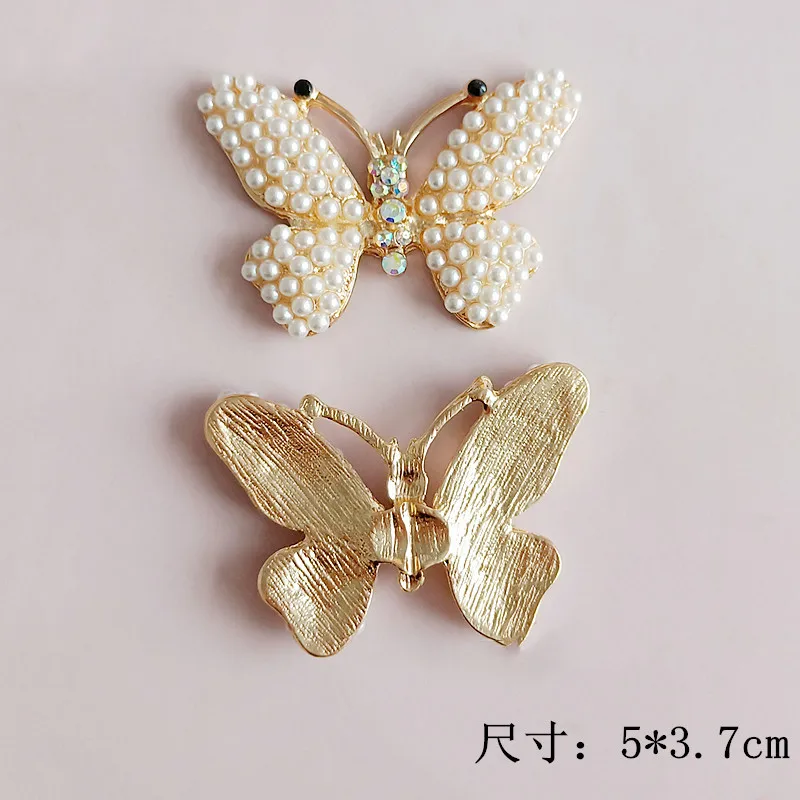 

10pcs/lot 50*37mm lovely bling Charm butterfly with Rhinestone pendant necklace bracelet hair accessories jewelry accessories
