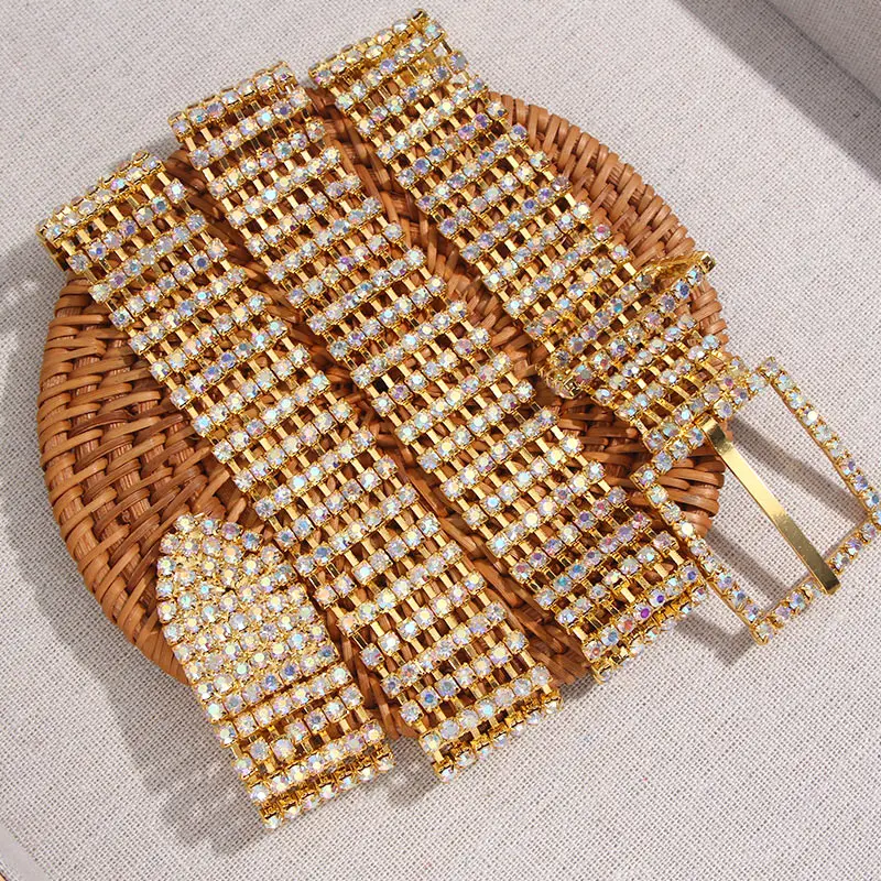 Женский Блестящий Пояс цепочка на талию JJFOUCS пояс с кристаллами стразы вечерние