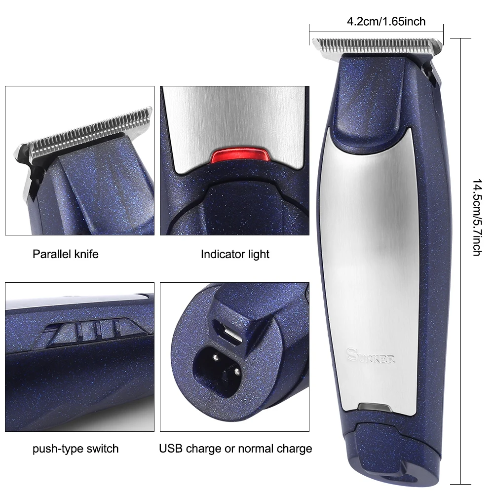 Портативный USB Электрический мужской триммер для волос машинка стрижки бритва