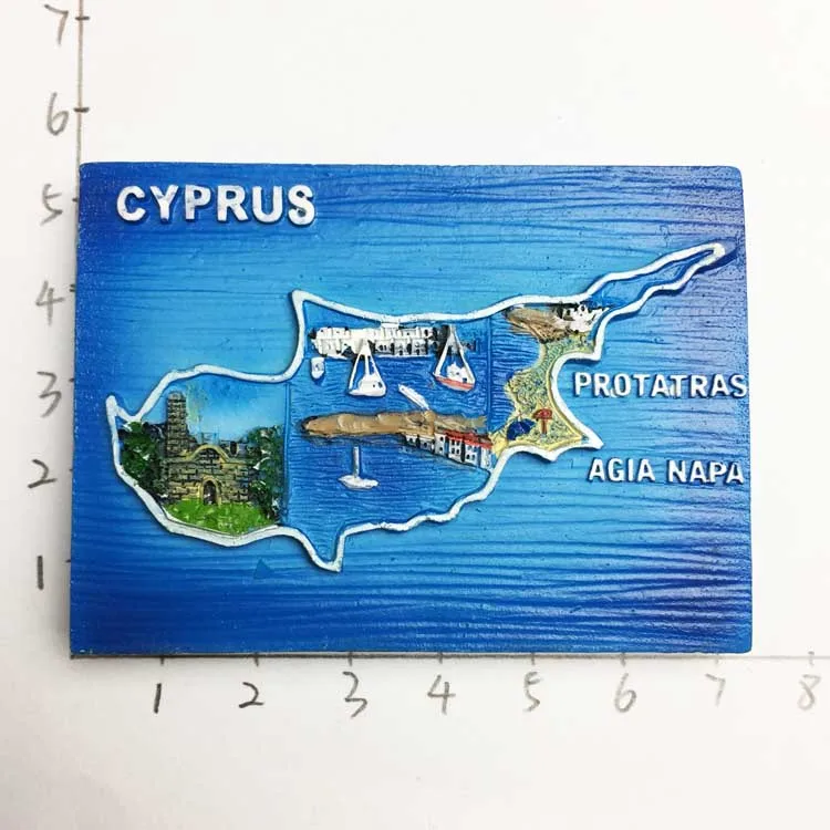 Магнит на холодильник с 3d смолой Кипре туристический сувенир магнитная ремесло