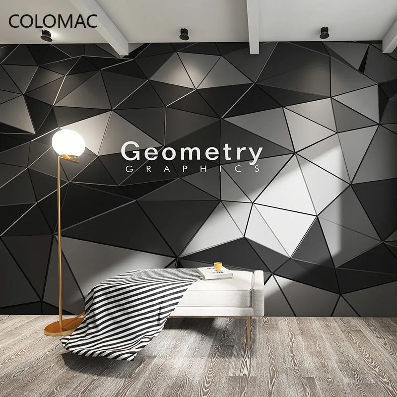 

3d технологичные обои Colomac, геометрические шестиугольные, для офиса, для украшения стен в спальню, дропшиппинг