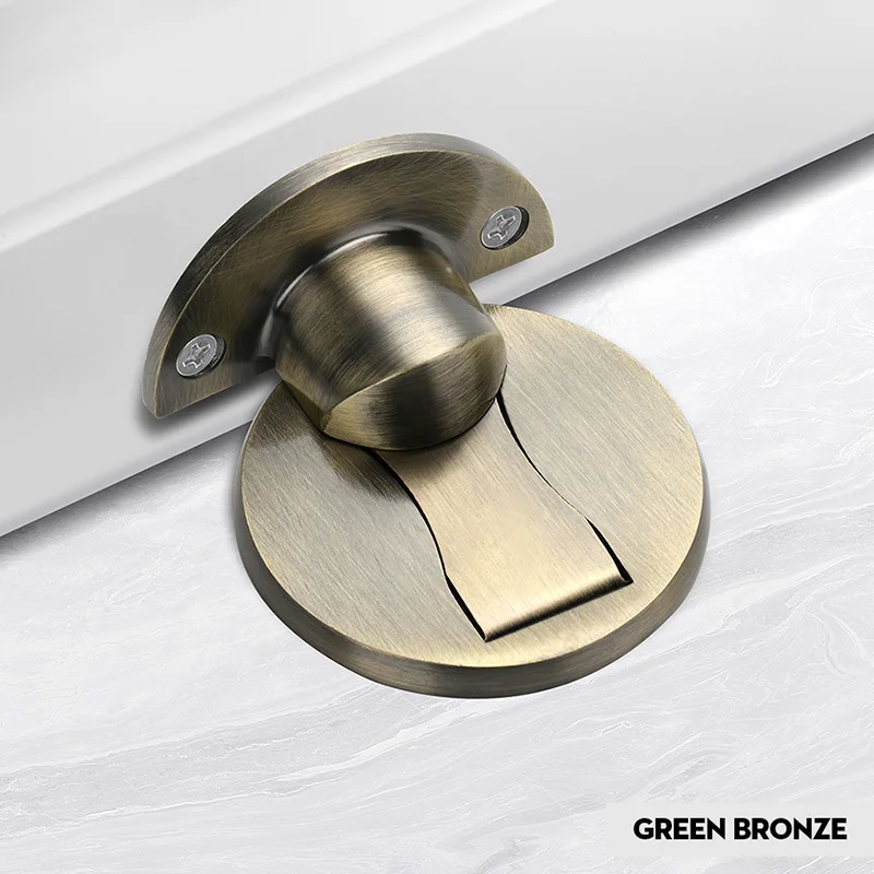 Green Bronze NAIERDI магнитные дверные стопоры 304 из нержавеющей стали, дверные стопоры, магнитные скрытые держатели, ловить пол для туалетной мебели, оборудование - Цвет: Green Bronze