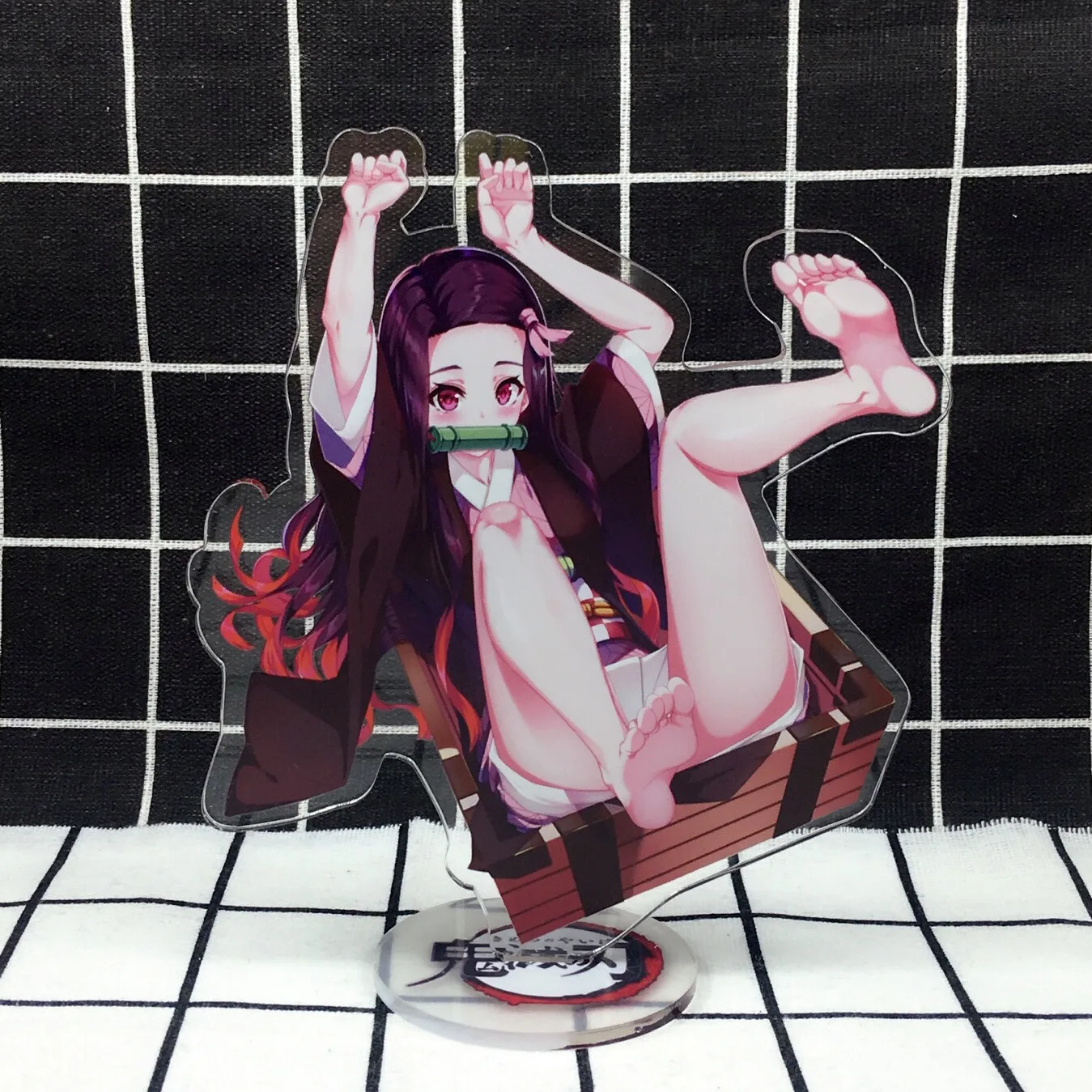 2-5 Аниме демон убийца Kimetsu no Yaiba брелок Kamado Tanjirou Hashibira Inosuke Tomioka Giyuu милый забавный мультфильм акриловый брелок - Цвет: 2-5