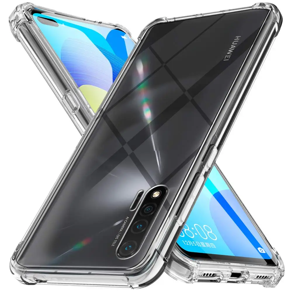 Прозрачный мягкий чехол для Huawei Nova 6 5G 57 дюйма усиленные углы силиконовая задняя
