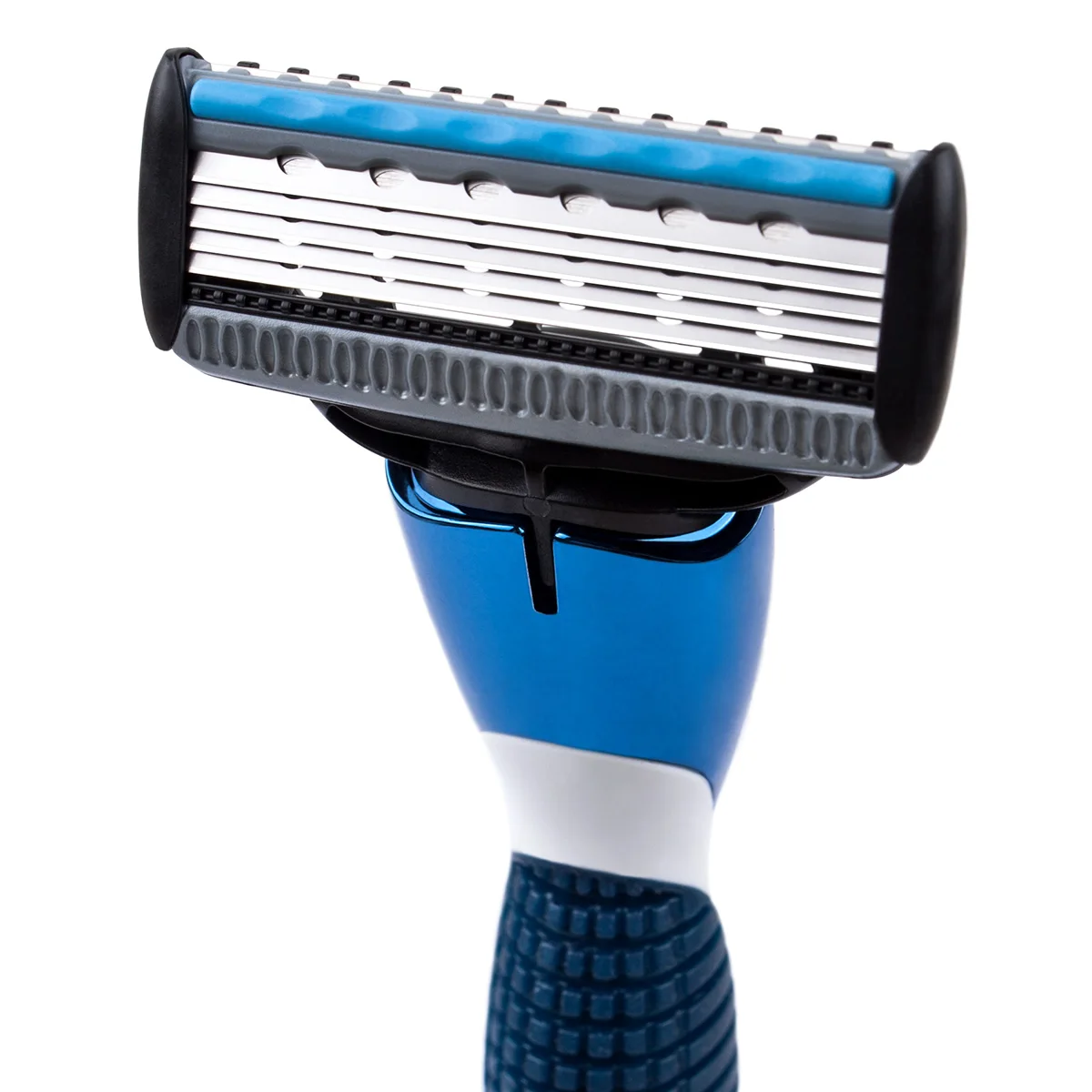 Синяя мужская бритва QShave может спроектировать ваше имя на ручке, 10 картриджей и 1 ручка(5 шт. лезвие X3, 5 шт. лезвие X5, 1 шт. ручка