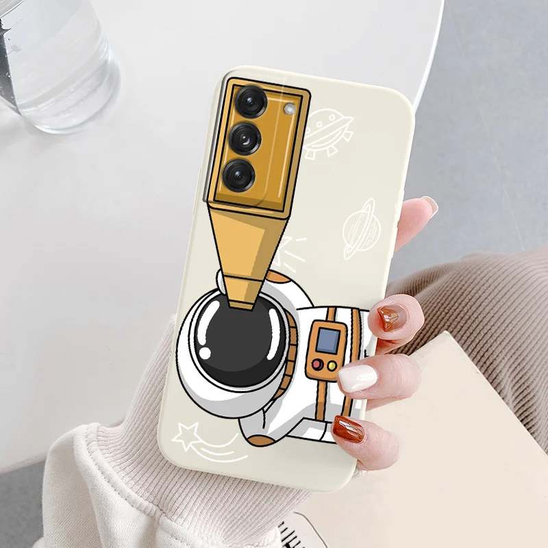 Star Astronaut Square Case For Samsung Galaxy S21 S20 FE S10 S9 Ultra Plus S10e Note 20 ultra 10 9 Plus Shockproof Phone Case