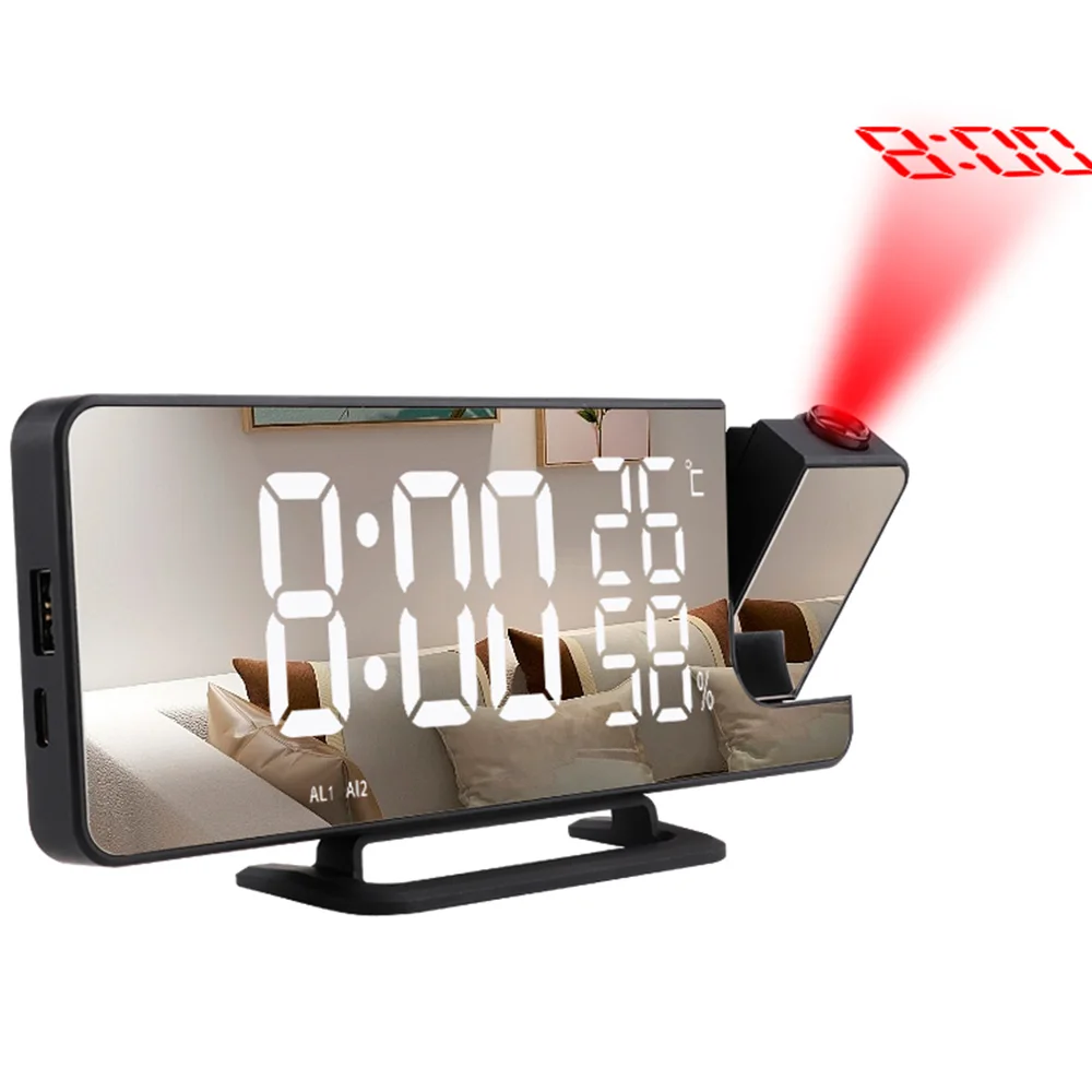 FM радио светодиодный цифровой смарт-будильник часы настольные электронные USB