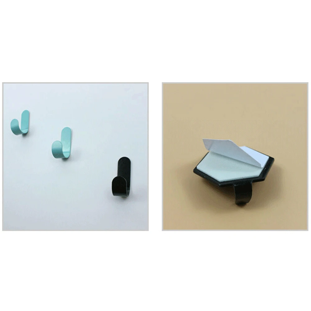 4 шт. Сильная Липкость Бесшовные Съемные круглые геометрические железные вешалки