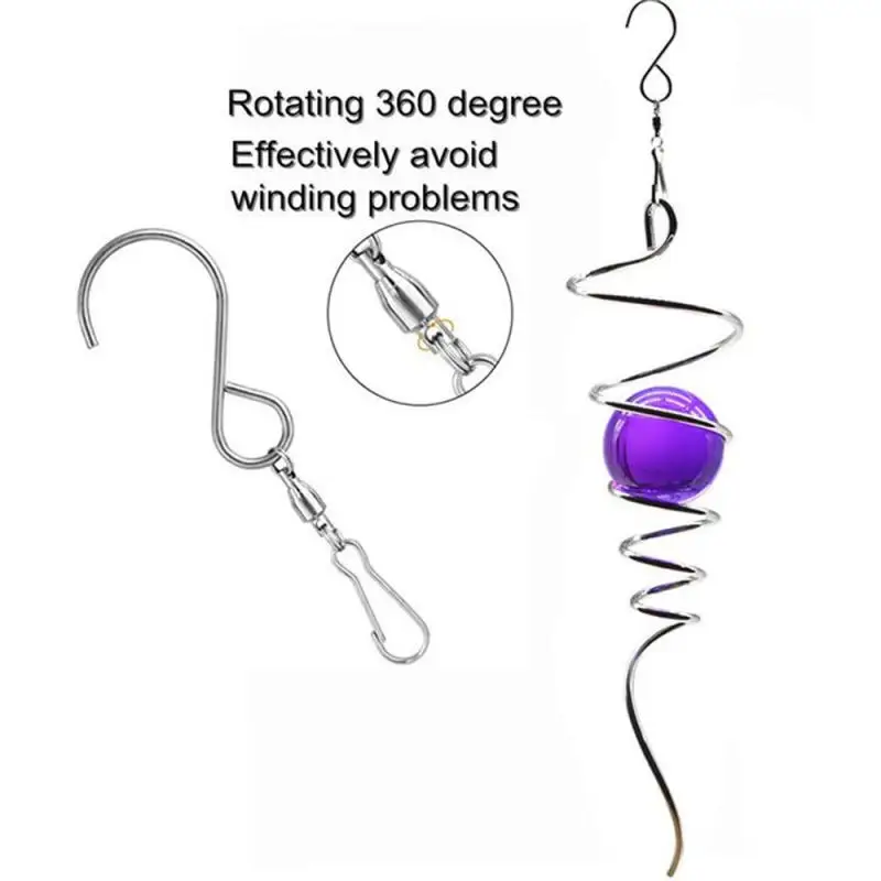 

Crystal Ball Pendant Wind Chimes Hanging Decorations Spinner Stabilizer Crystal Ball Spiral Cyclone Tails Wind Chimes Home Craft
