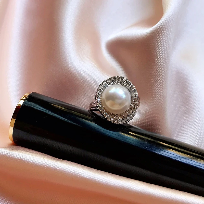 Черная пятница женское роскошное серебряное кольцо с большим натуральным