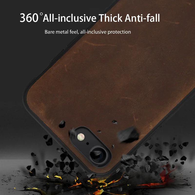 genuine pull up leather phone case for iphone se 2020 12 mini 13 pro max 11 12 pro max x xr xs max 6 6s 7 8 plus 5 retro cover free global shipping