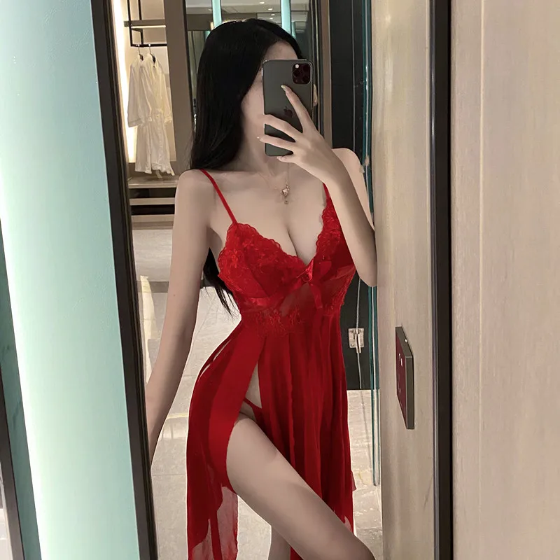 

Пикантная пижама в стиле харадзпи, комплект из двух предметов, новинка 2021, женская пижама с глубоким V-образным вырезом и глубоким вырезом, к...