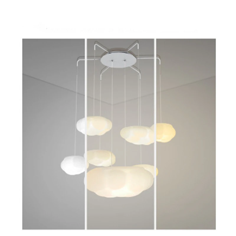 Светодиодный светильник в виде облака современный минималистичный для спальни