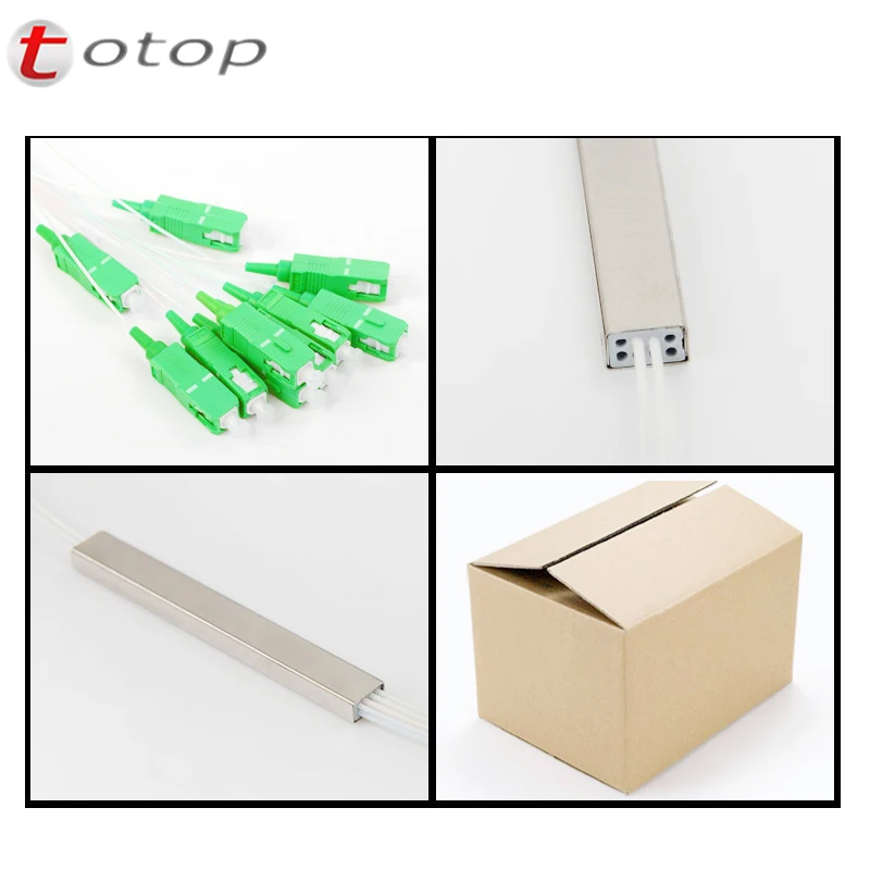 FREE SHIPPING SC APC 1X8 PLC Single mode Fiber Optical splitter FTTH Steel tube type SCAPC 1x8 optical fiber |