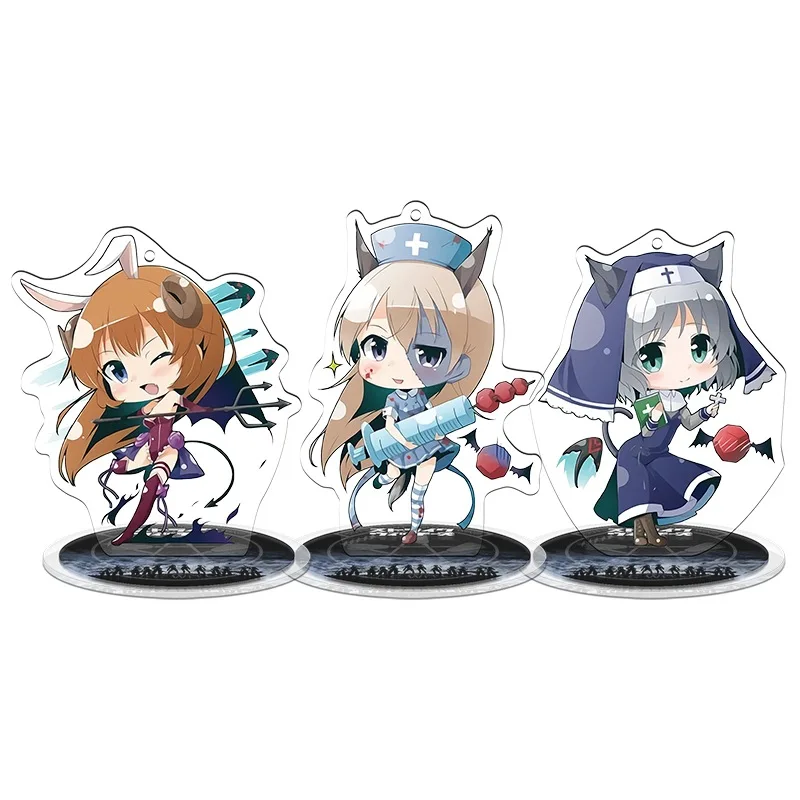 Акриловая стойка Anime Strike Witches: ROAD To BERLIN с модельной куклой-брелоком Эрикой, Эилой, Саней длиной 9 см.