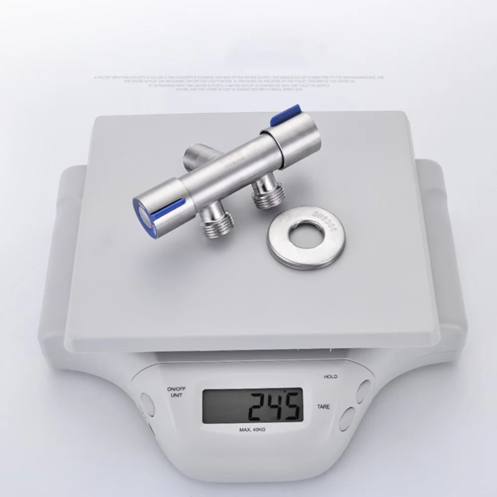 

Bathroom Washing Machine Double Handle Stainless Steel Cold Water