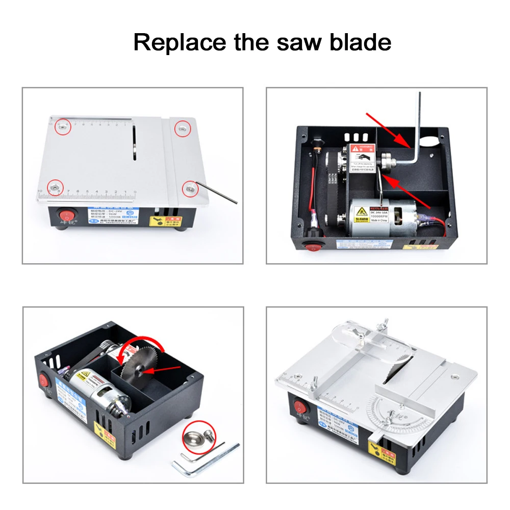 

Mini Table Saw Electric Desktop Saws Small Household DIY Cutting Tool Woodworking Bench Lathe Machine Table Saw Multifunctional