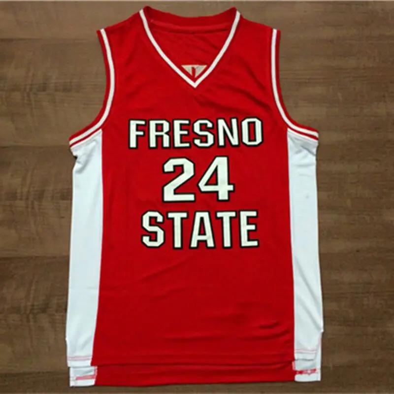 

#24 Paul George Fresno State BULLDOGS Jersey College Basketball Jersey Embroidery Stitched