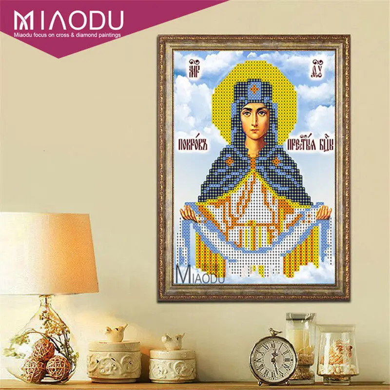 Miaodu 5d Diy Алмазная вышивка крестиком Ретро Религия икона лидера Алмазная мозаика Мужская Алмазная вышивка