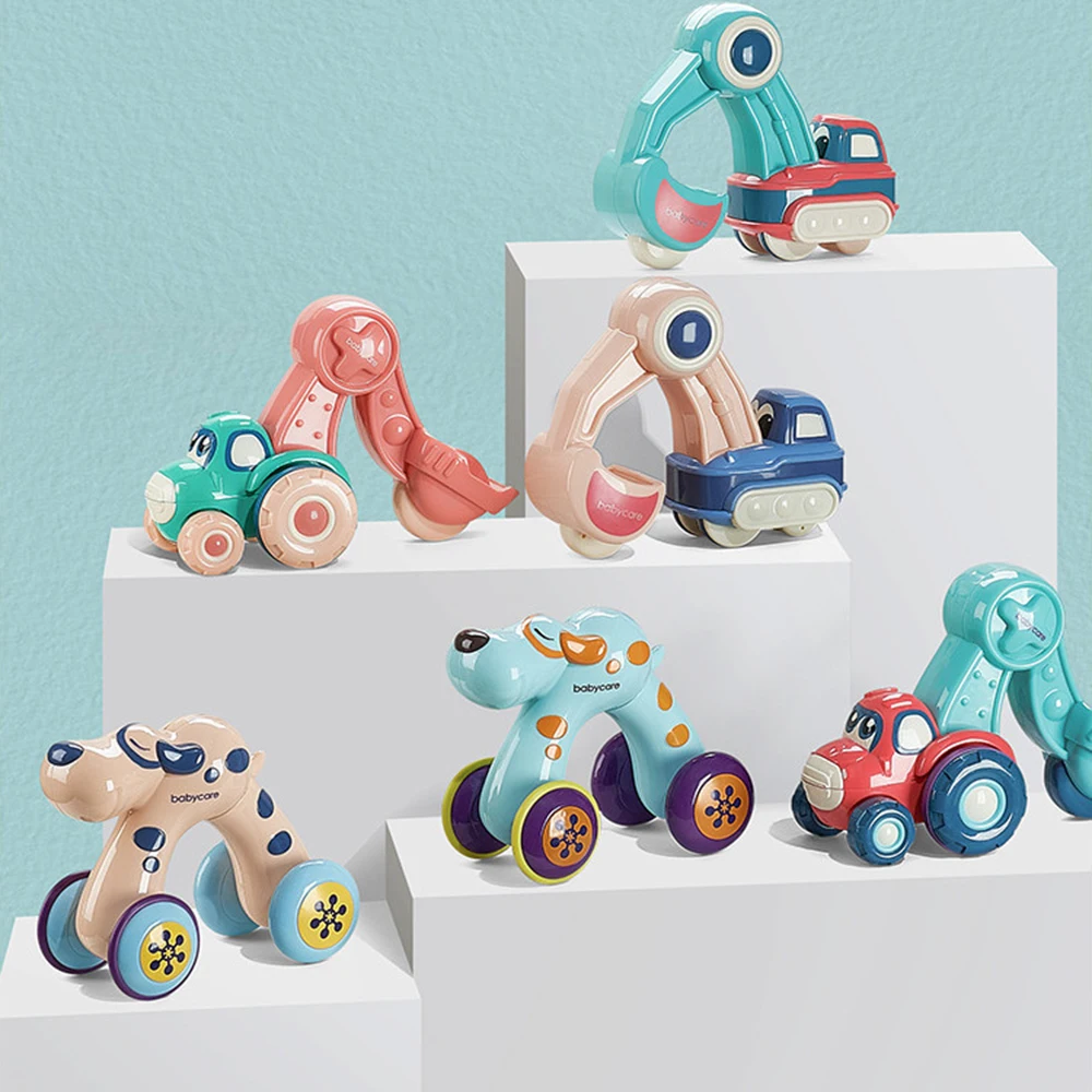 Детский игрушечный автомобиль пресс оттягивающий назад экскаватор щенок модель