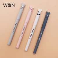 4 pcsset cute pink pig panda mouse bear 0 35mm erasable pen blue ink magic gel pen for school office supply student stationery