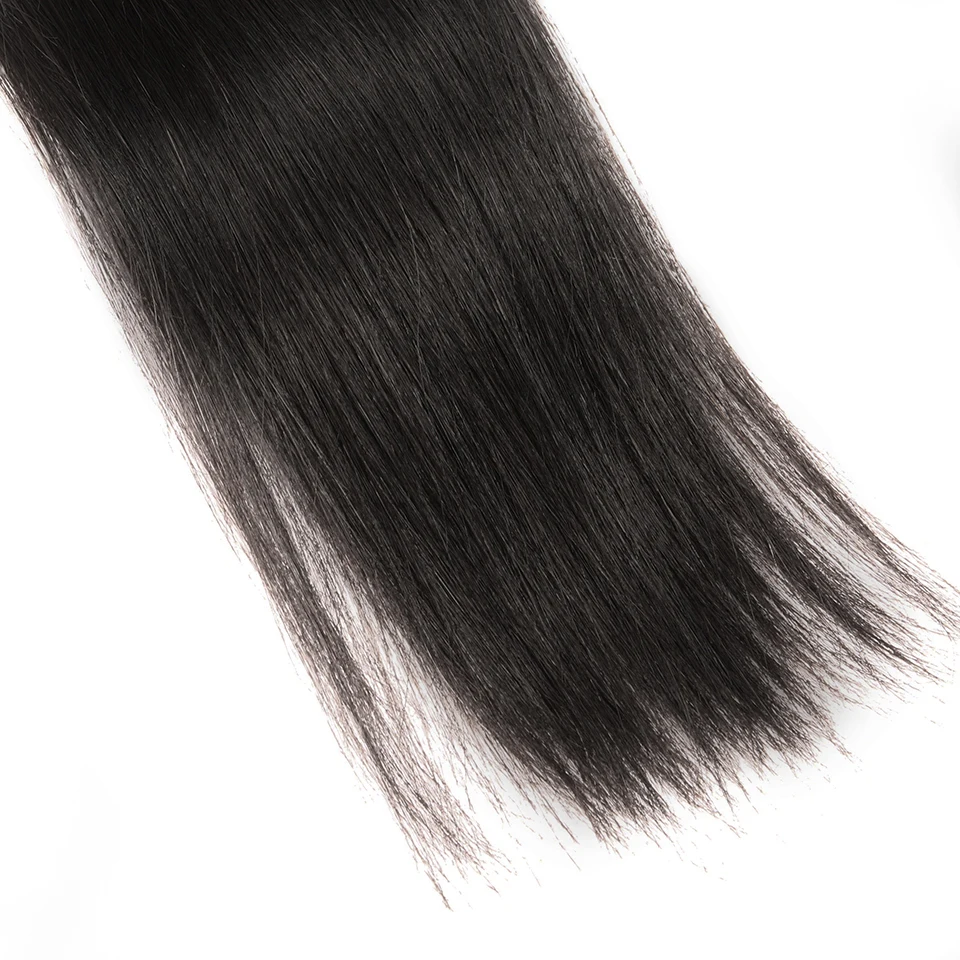 Прямые человеческие волосы 3 пряди 5х5 закрытие индийские натуральные для