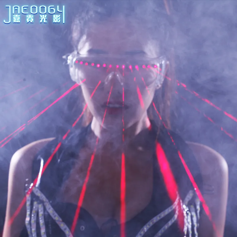 

2020 New fashion creative red laser spectacle night party party birthday party luminous laser glasses bar performance prop