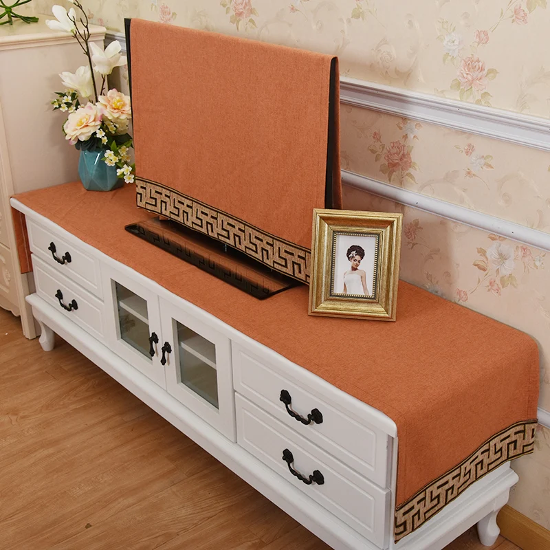 Простая скатерть для телевизора тканевое покрытие прямоугольное дома гостиной