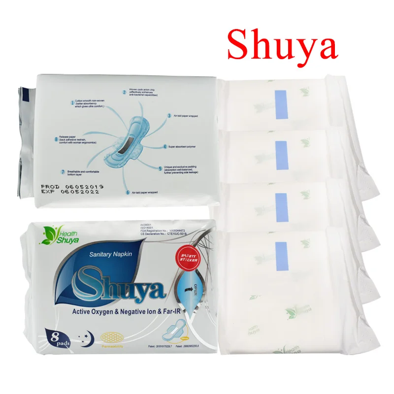 Ночное использование Shuya гигиеническая салфетка менструальные прокладки трусики анион гигиенические прокладки тампон гигиеническая салфетка Красивая Жизнь на продажу