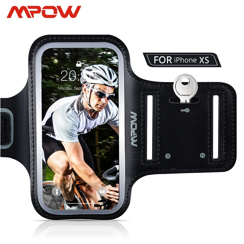 Mpow MSA3N спортивный браслет для бега для iPhone Xs Max Xs Xr до 6,5 дюймов, мобильные телефоны с ключом/наушником Карманный нарукавный ремень чехол сумка