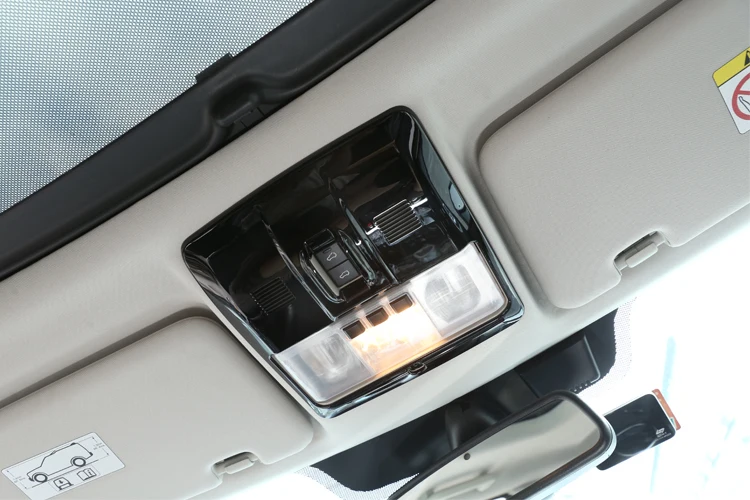 Glossy Black ABS Front Reading Light Frame Trim For Land Rover Discovery 4 LR4 2010- Car Accessories