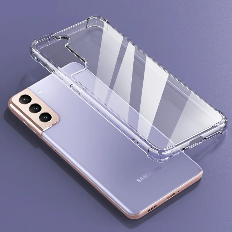 Luxury Shockproof Silicone Case For Samsung Galaxy S21 Ultra Plus Case S20 Fe Ultra S10 S9 Plus Note 20 Case Silicone Back Cover