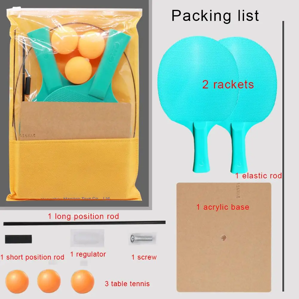 

1 Set Mini Table Tennis Training Device Ping Pong Ball Practice Set For Indoor Outdoor Play