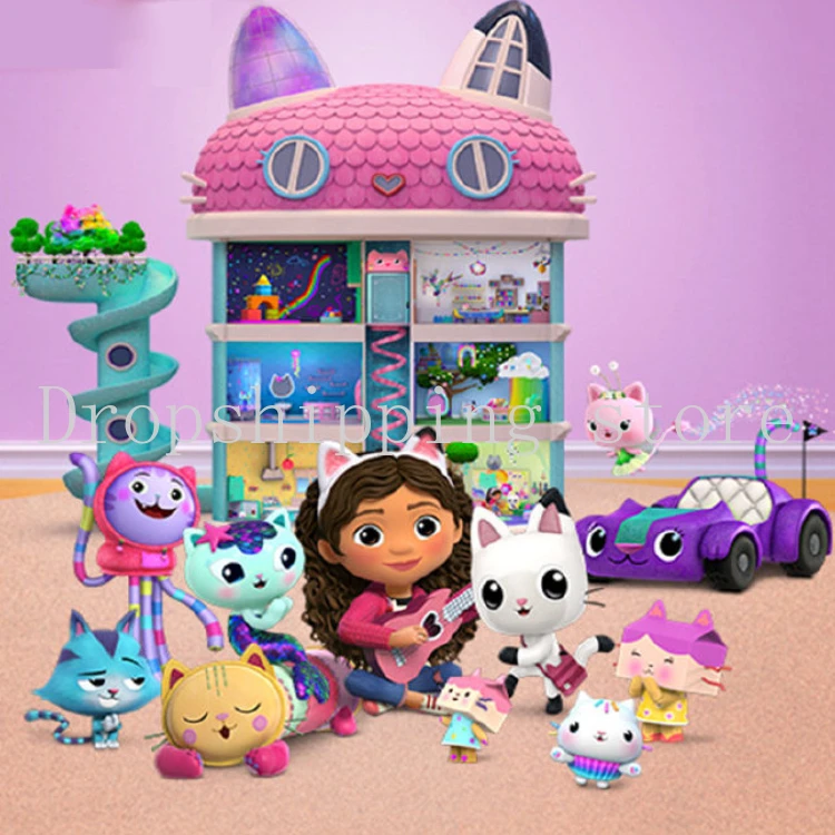 

Gabbys Dollhouse Plushie Anime Gabby's Dollhouse Plush Toys Mercat Pandy Cartoon Stuffed Animals Cat Mermaid Plushie Gift Kid