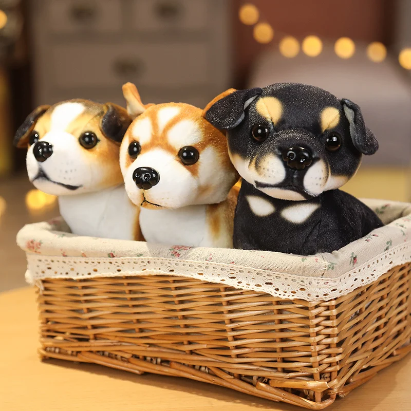 

1pc 18CM Simulation Cute Dog Plush Toys Lovely Husky Akita Rottweiler Animal Dog Dolls Stuffed Soft Toys for Kids Boys Xmas Gift